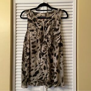 Vince Camuto sleeveless animal print blouse